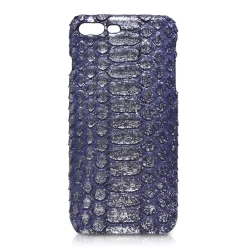 Ammoment Case-- Python in Demeter Silver - Leather Cover - iPhone 8 Plus / 7 Plus - Avvenice