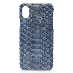 Ammoment Case-- Python in Moxi Black - Leather Cover - iPhone X - Avvenice
