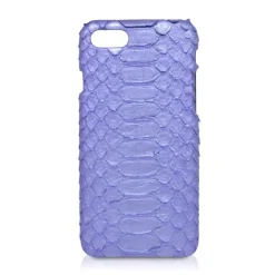 Ammoment Case-- Python in Nacre Blue - Leather Cover - iPhone 8 / 7 - Avvenice