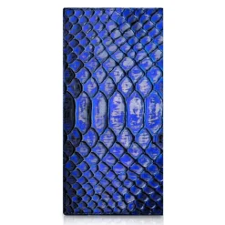 Ammoment Wallets-- Python in NYX Blue - Leather Breast Wallet - Avvenice