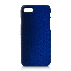 Ammoment Case-- Python in Petale Blue - Leather Cover - iPhone 8 / 7 - Avvenice