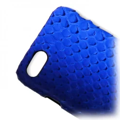 Ammoment Case-- Python in Petale Blue - Leather Cover - iPhone 8 / 7 - Avvenice