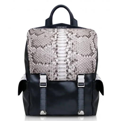 Ammoment Backpacks-- Python in Roccia - Leather Zane Large Backpack - Avvenice