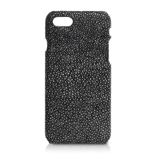 Ammoment Case-- Stingray in Black - Leather Cover - iPhone 8 / 7 - Avvenice
