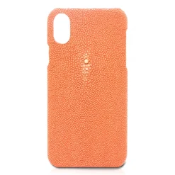 Ammoment Case-- Stingray in Orange - Leather Cover - iPhone X - Avvenice