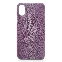 Ammoment Case-- Stingray in Purple - Leather Cover - iPhone X - Avvenice