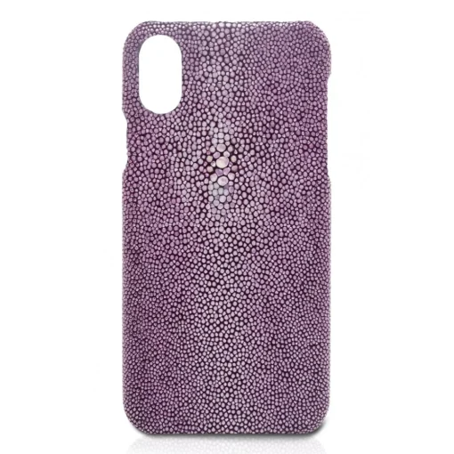 Ammoment Case-- Stingray in Purple - Leather Cover - iPhone X - Avvenice