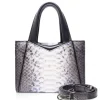 Ammoment Bags-- Vesper Bag Small in Python - Baikal Blue - Luxury High Quality Leather Bag - Avvenice