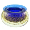 Ars Cenedese Murano Home Accessories-- Bollinato Bown 24k Gold - Blue - Handcrafted Venetian Vase Handmade by Venetian Glassmasters - Luxury - Avvenice