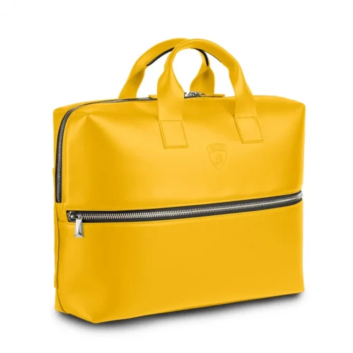 Automobili Lamborghini Bags|Luggage-- Briefcase - Yellow - Made in Italy - Luxury Exclusive Collection - Avvenice