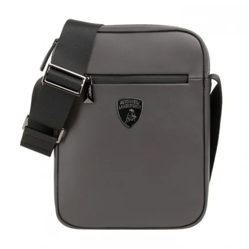 Automobili Lamborghini Bags-- Bodybag - Grey - Made in Italy - Luxury Exclusive Collection - Avvenice