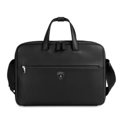 Automobili Lamborghini Bags-- Briefcase - Black - Made in Italy - Luxury Exclusive Collection - Avvenice