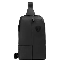 Automobili Lamborghini Bags-- Bodybag - Black - Made in Italy - Luxury Exclusive Collection - Avvenice