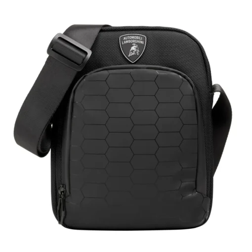 Automobili Lamborghini Bags-- Bodybag - Black - Made in Italy - Luxury Exclusive Collection - Avvenice