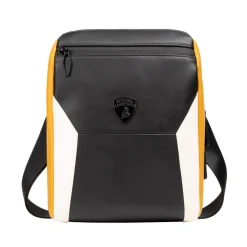 Automobili Lamborghini Bags-- Bodybag - Black- Made in Italy - Luxury Exclusive Collection - Avvenice