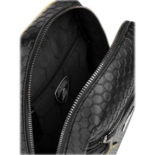 Automobili Lamborghini Bags-- Bodybag - Black - Made in Italy - Luxury Exclusive Collection - Avvenice