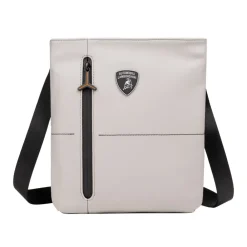 Automobili Lamborghini Bags-- Bodybag - Grey - Made in Italy - Luxury Exclusive Collection - Avvenice