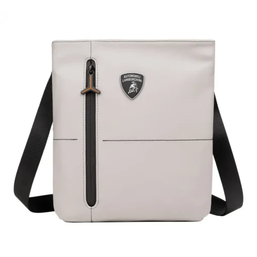 Automobili Lamborghini Bags-- Bodybag - Grey - Made in Italy - Luxury Exclusive Collection - Avvenice