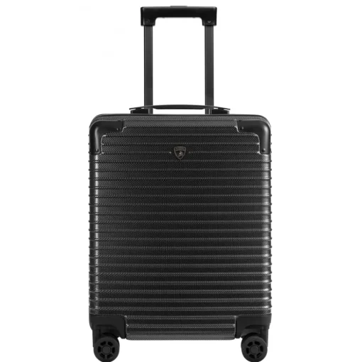 Automobili Lamborghini Luggage-- Trolley - Black - Made in Italy - Luxury Exclusive Collection - Avvenice