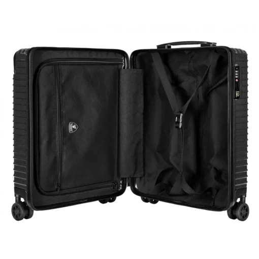 Automobili Lamborghini Luggage-- Trolley - Black - Made in Italy - Luxury Exclusive Collection - Avvenice