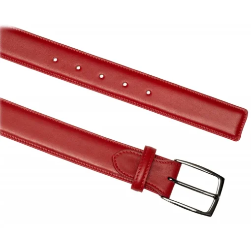 Avvenice Belts-- Astrea - Premium Leather Belt - Red - Handmade in Italy - Exclusive Luxury Collection -