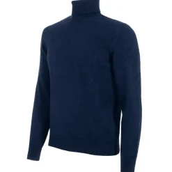 Avvenice Knitwears-- Athus - Man Loro Piana Cashmere Turtleneck Sweater - Blue - Knitwear - Luxury Exclusive Collection -