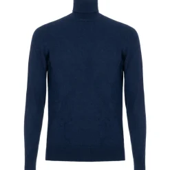 Avvenice Knitwears-- Athus - Man Loro Piana Cashmere Turtleneck Sweater - Blue - Knitwear - Luxury Exclusive Collection -