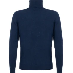 Avvenice Knitwears-- Athus - Man Loro Piana Cashmere Turtleneck Sweater - Blue - Knitwear - Luxury Exclusive Collection -