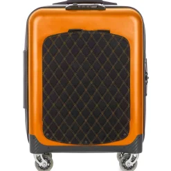 Avvenice Bags & Trolley|Luggage-- Aura - Aluminum and Carbon Fiber Trolley - Orange - Handmade in Italy - Exclusive Luxury Collection -