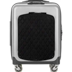 Avvenice Bags & Trolley|Luggage-- Aura - Aluminum and Carbon Fiber Trolley - Silver - Handmade in Italy - Exclusive Luxury Collection -