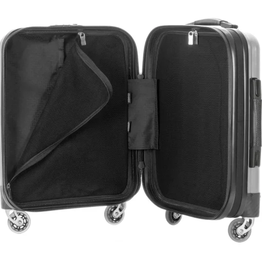 Avvenice Bags & Trolley|Luggage-- Aura - Aluminum and Carbon Fiber Trolley - Silver - Handmade in Italy - Exclusive Luxury Collection -