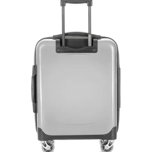 Avvenice Bags & Trolley|Luggage-- Aura - Aluminum and Carbon Fiber Trolley - Silver - Handmade in Italy - Exclusive Luxury Collection -