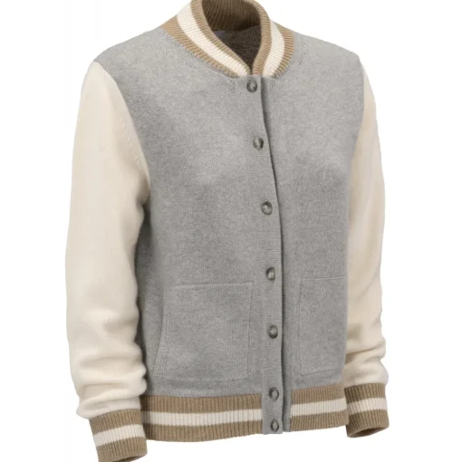 Avvenice Knitwears-- Bomberinbo - Loro Piana Cashmere Tricolor Sweater - Grey Beige Cream  - Knitwear - Luxury Exclusive Collection -