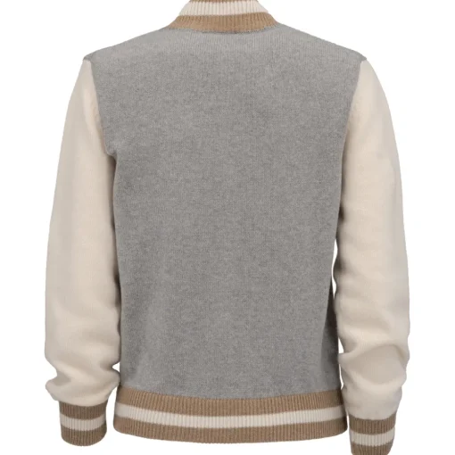 Avvenice Knitwears-- Bomberinbo - Loro Piana Cashmere Tricolor Sweater - Grey Beige Cream  - Knitwear - Luxury Exclusive Collection -