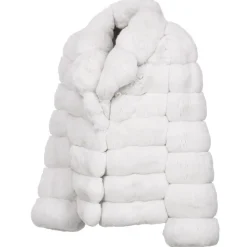 Avvenice Jackets-- Camille - Chinchilla Jacket - Black & White - Furs - Coats - Luxury Exclusive Collection -