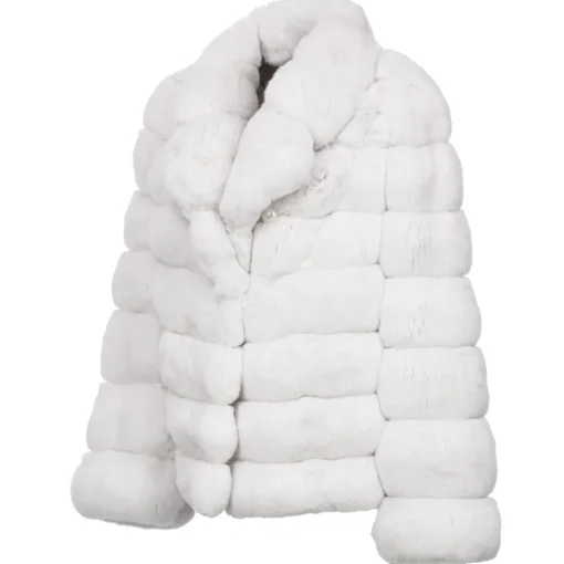 Avvenice Jackets-- Camille - Chinchilla Jacket - Black & White - Furs - Coats - Luxury Exclusive Collection -