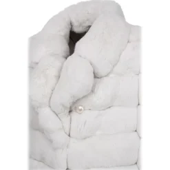 Avvenice Jackets-- Camille - Chinchilla Jacket - Black & White - Furs - Coats - Luxury Exclusive Collection -
