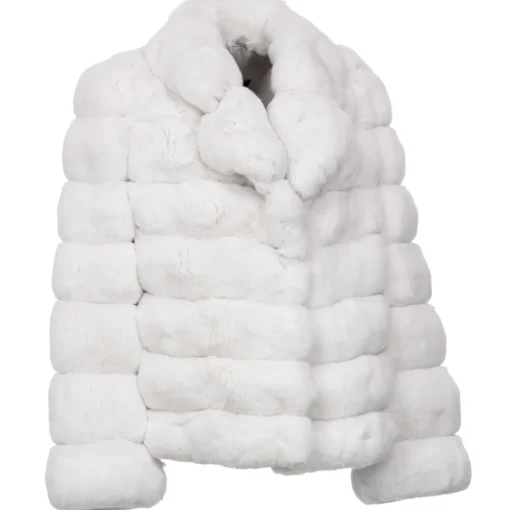 Avvenice Jackets-- Camille - Chinchilla Jacket - Black & White - Furs - Coats - Luxury Exclusive Collection -