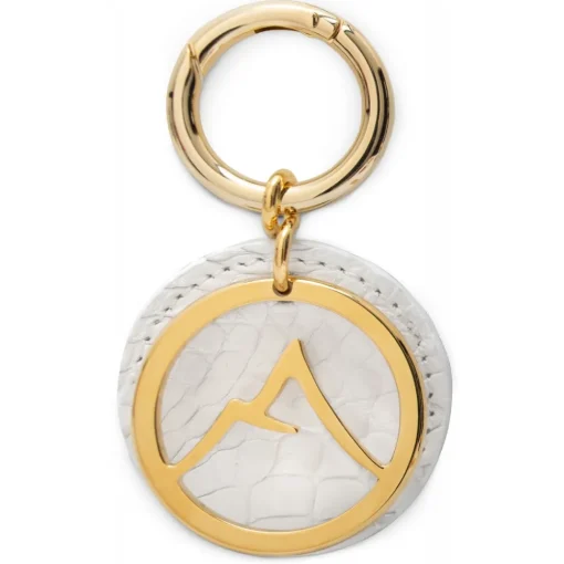 Avvenice Other Accessories-- Crocodile Pendant - Pearly White - Keychain - Handmade in Italy - Exclusive Luxury Collection -