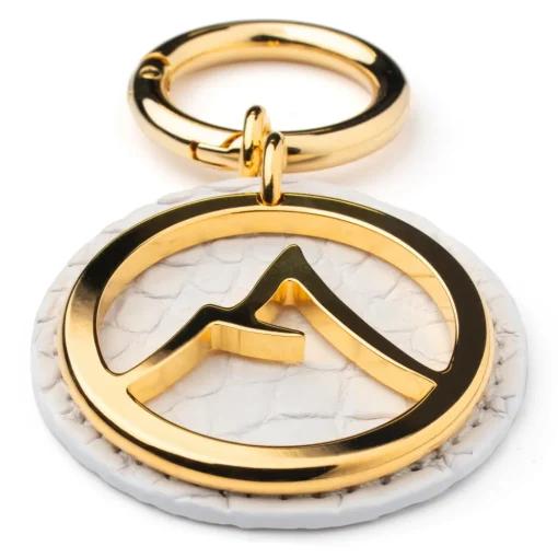 Avvenice Other Accessories-- Crocodile Pendant - Pearly White - Keychain - Handmade in Italy - Exclusive Luxury Collection -