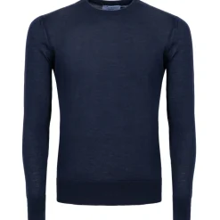 Avvenice Knitwears-- Finis - Man Loro Piana Extrafine Cashmere Crew Neck Sweater - Blue - Knitwear - Luxury Exclusive Collection -