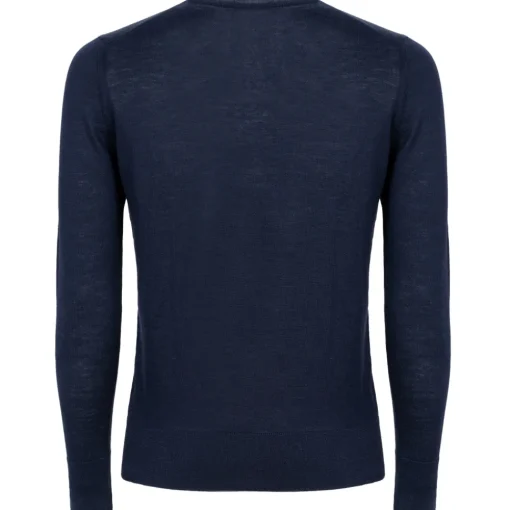 Avvenice Knitwears-- Finis - Man Loro Piana Extrafine Cashmere Crew Neck Sweater - Blue - Knitwear - Luxury Exclusive Collection -