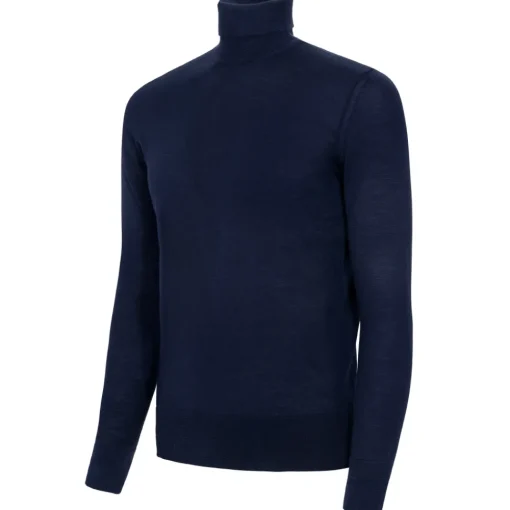 Avvenice Knitwears-- Finis - Man Loro Piana Extrafine Cashmere Turtleneck Sweater - Blue - Knitwear - Luxury Exclusive Collection -