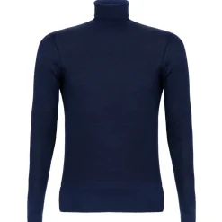 Avvenice Knitwears-- Finis - Man Loro Piana Extrafine Cashmere Turtleneck Sweater - Blue - Knitwear - Luxury Exclusive Collection -