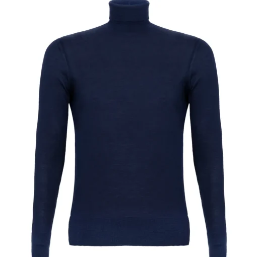 Avvenice Knitwears-- Finis - Man Loro Piana Extrafine Cashmere Turtleneck Sweater - Blue - Knitwear - Luxury Exclusive Collection -