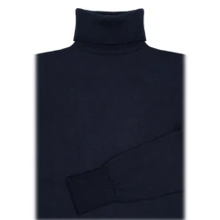 Avvenice Knitwears-- Finis - Man Loro Piana Extrafine Cashmere Turtleneck Sweater - Blue - Knitwear - Luxury Exclusive Collection -