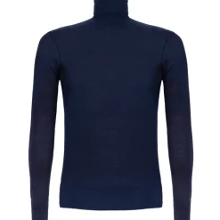 Avvenice Knitwears-- Finis - Man Loro Piana Extrafine Cashmere Turtleneck Sweater - Blue - Knitwear - Luxury Exclusive Collection -