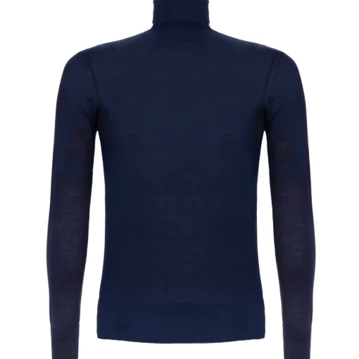 Avvenice Knitwears-- Finis - Man Loro Piana Extrafine Cashmere Turtleneck Sweater - Blue - Knitwear - Luxury Exclusive Collection -