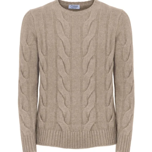 Avvenice Knitwears-- Heaven - Man Loro Piana Cashmere Sweater - Tundra - Knitwear - Luxury Exclusive Collection -