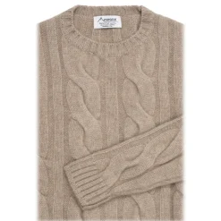 Avvenice Knitwears-- Heaven - Man Loro Piana Cashmere Sweater - Tundra - Knitwear - Luxury Exclusive Collection -